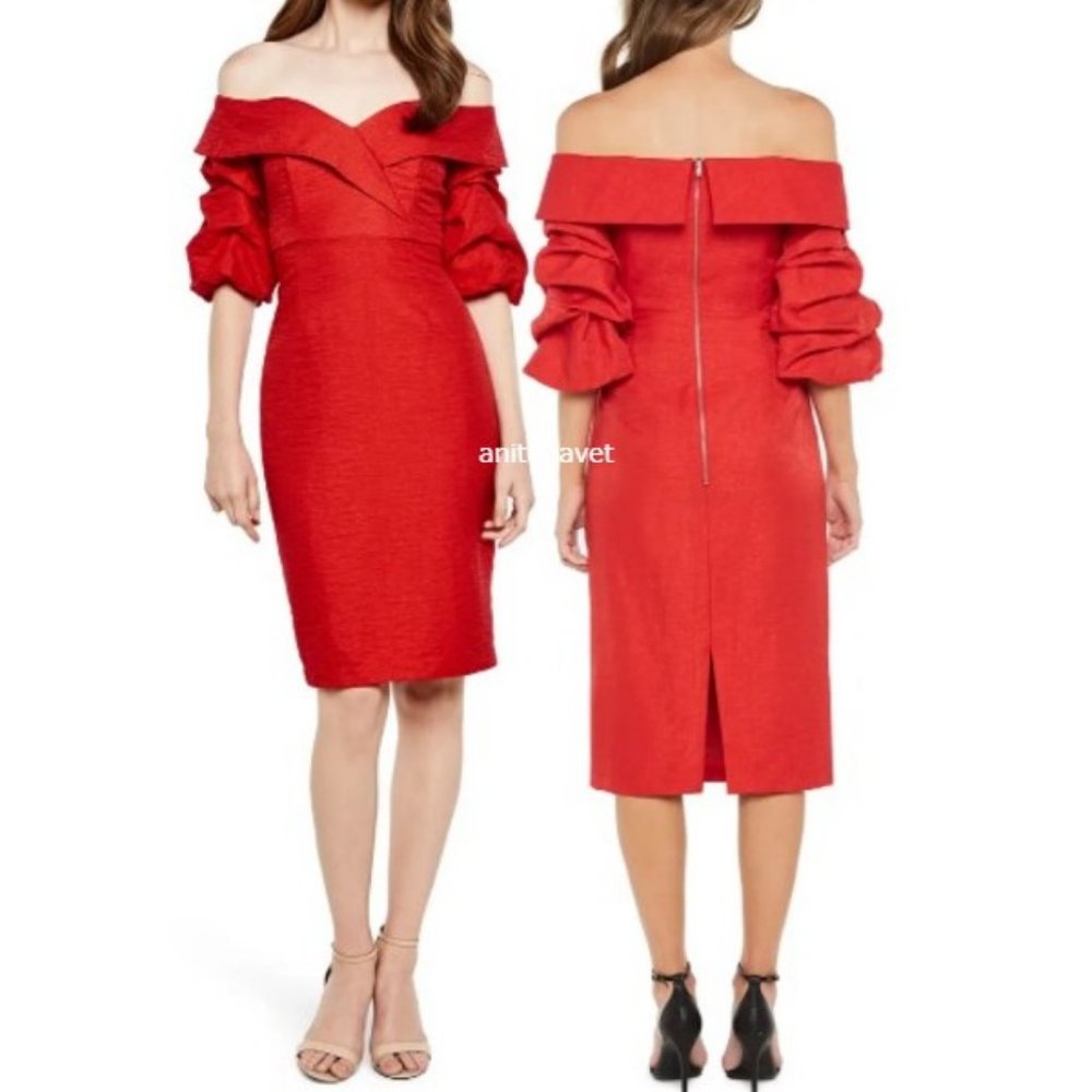 BARDOT Devlin Off the Shoulder Dress Size 8